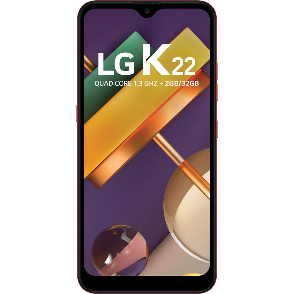 Smartphone LG K22 LMK200BMW 32GB Dual Chip Tela 6.2" 4G WiFi Câmera Dual 13MP+2MP Vermelho