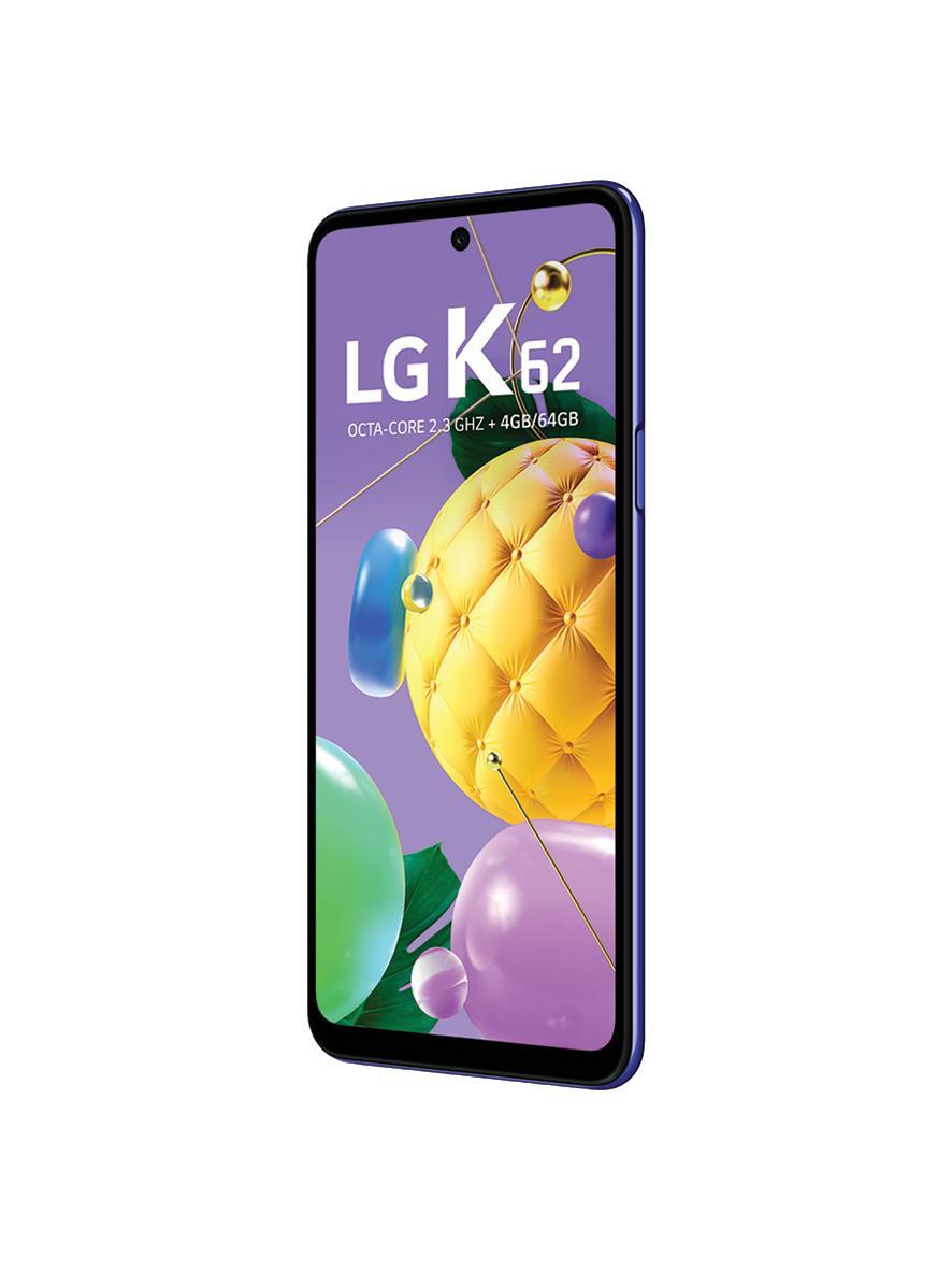 Smartphone LG K62 LMK520BMW 64GB Dual Chip Tela 6.6" 4G WiFi Câmera Quad 13MP+5MP+2MP+2MP Azul