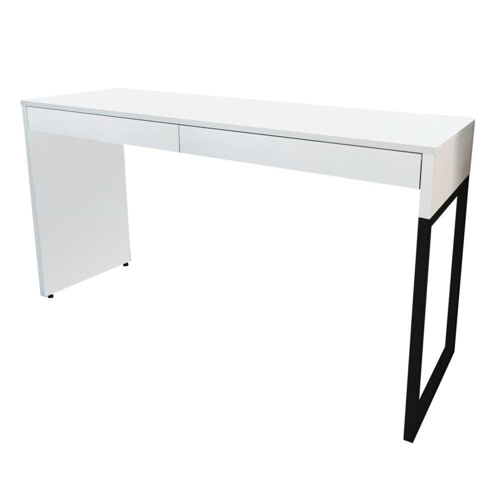 Mesa para Computador Desk com 2 Gavetas 120x45cm Branco Fitmobel