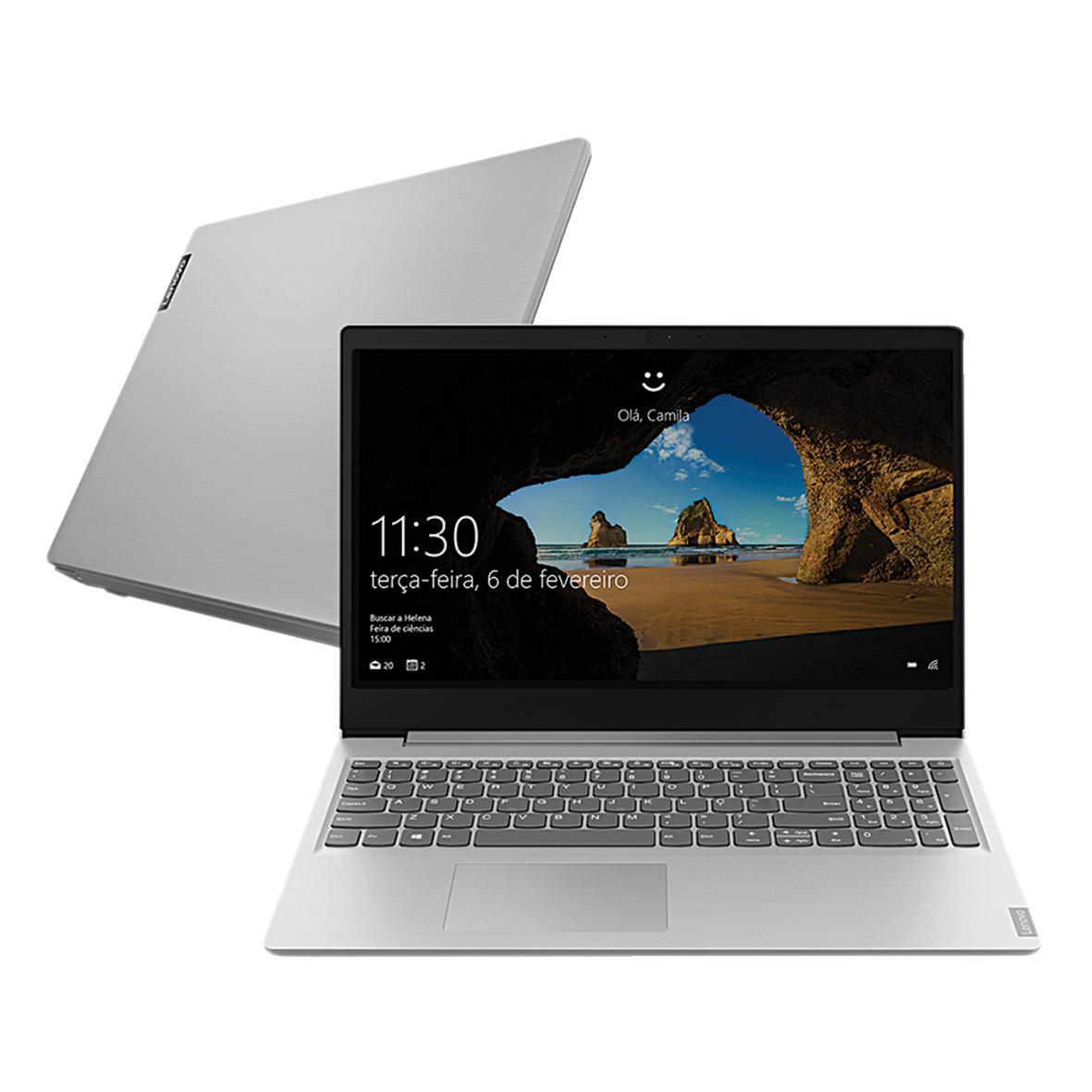 Notebook 15.6" Lenovo Ideapad S145 Windows 10 Home Intel Core i3 4GB 1TB Prata