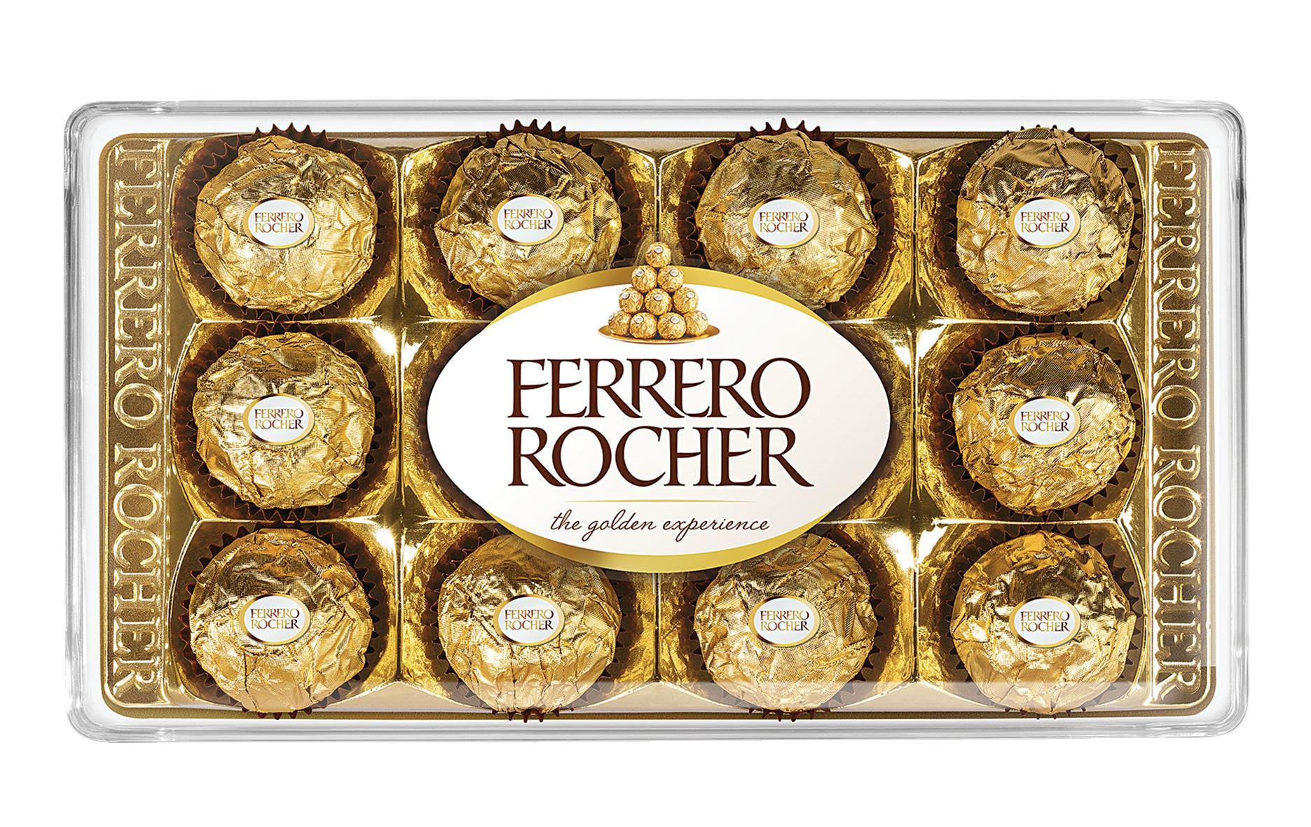 Caixa de Bombom  Ferrero Rocher 150g Com 12 Unidades