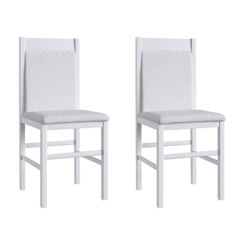 2 Cadeiras de Madeira 600 Branco