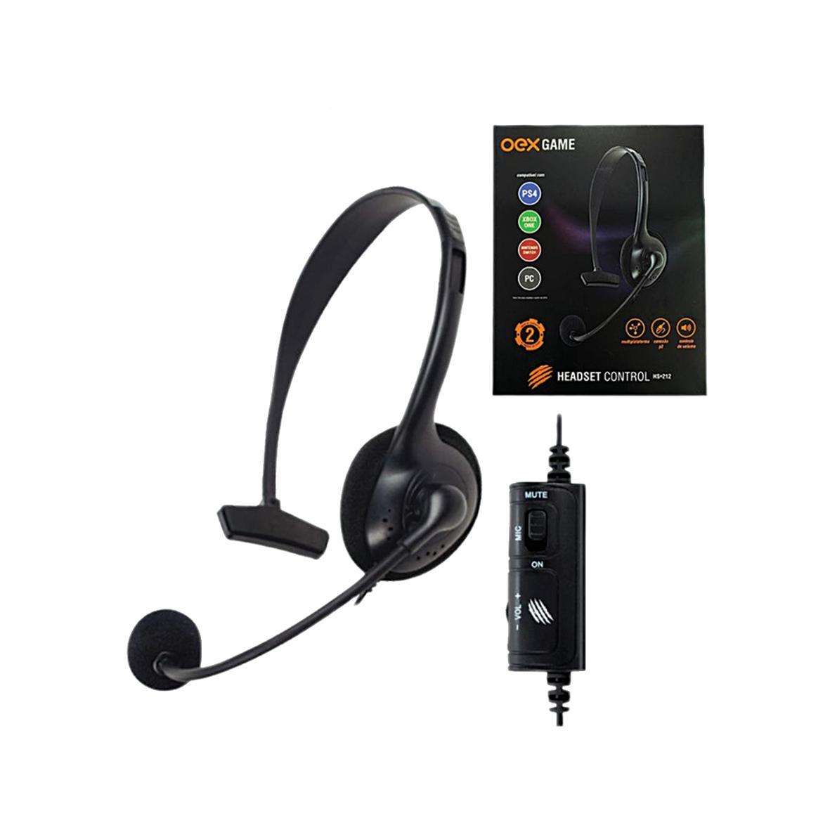 Headset com Microfone Oex Control HS212