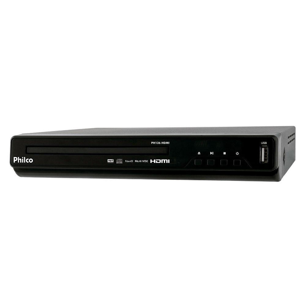 DVD Player Philco PH136 USB HDMI MP3 e JPEG Bivolt
