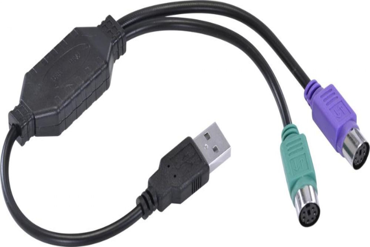 Cabo Adaptador PS2 Femea X USB Macho 30 CM - USBPS-2