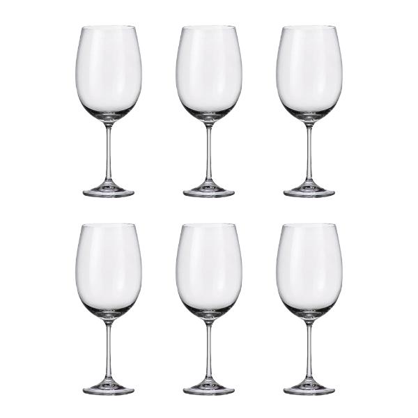 Jogo de taças para vinho branco em vidro Bohemia Milvus 640ml 6 peças
