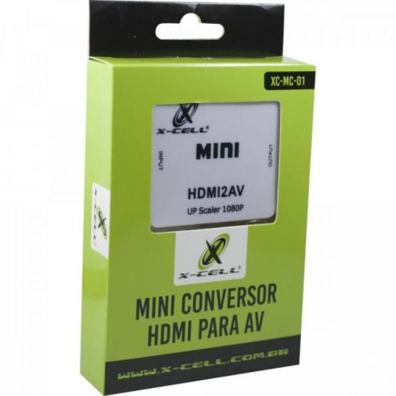 Mini Conversor HDMI x AV XC-MC-01 Branco FLEX