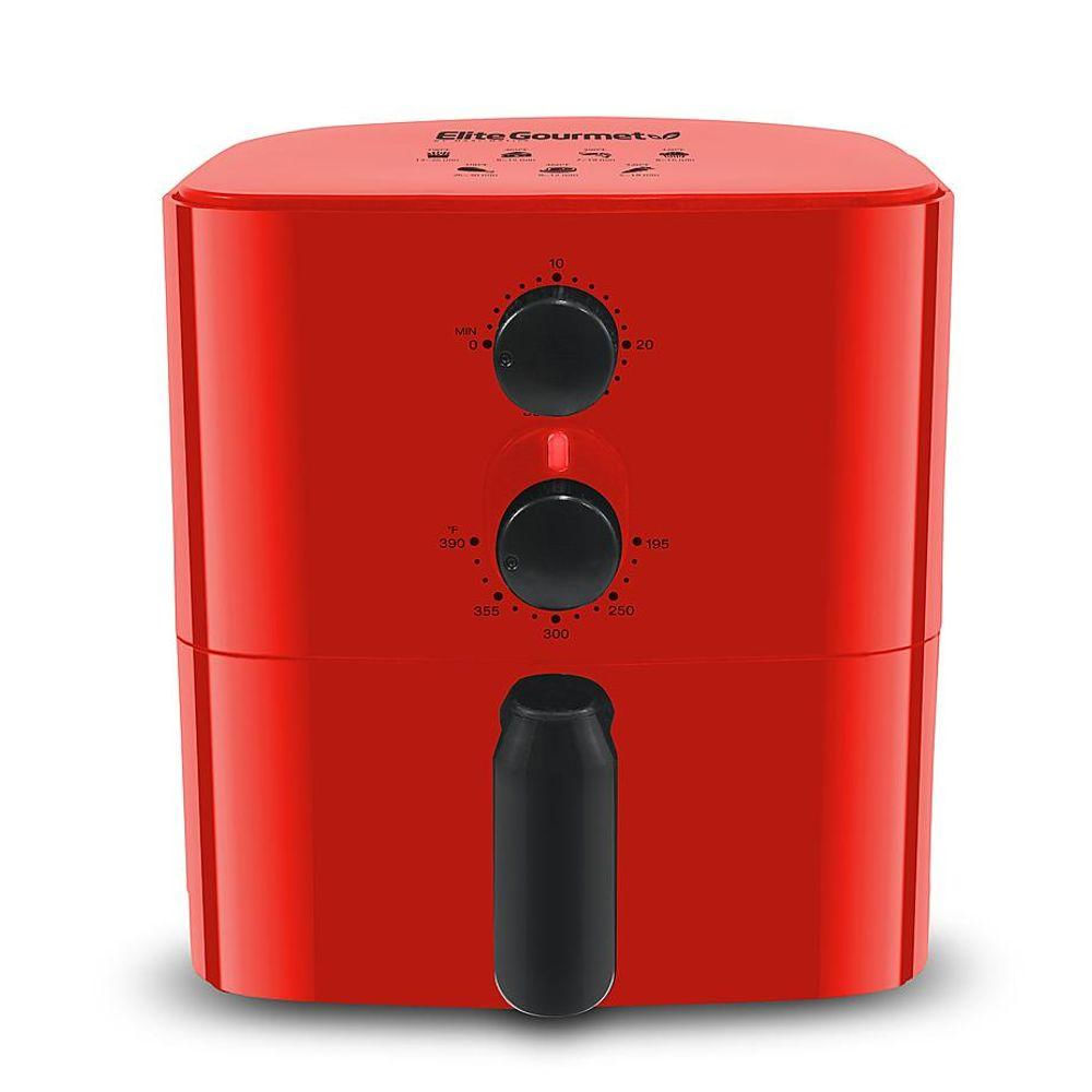 Elite Gourmet 1qt Analog Compact Air Fryer Red 110 Vermelho 110V