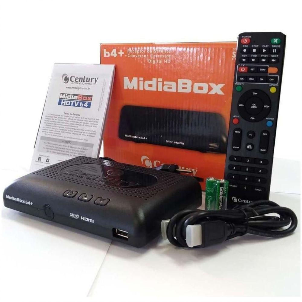 Receptor Midiabox B4+ Century Hd Digital Conversor Midia Box