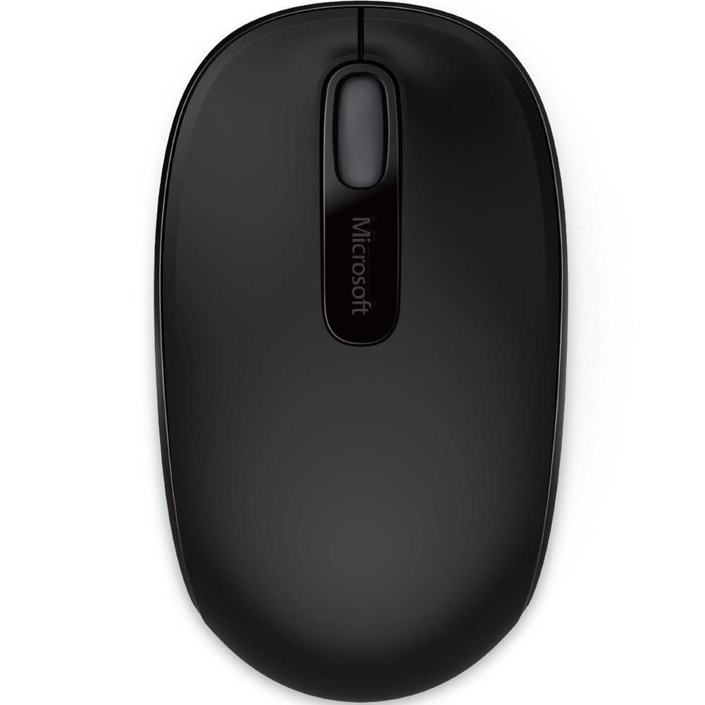 Mouse sem fio Microsoft 1850 Wireless Preto, 1.000DPI, USB