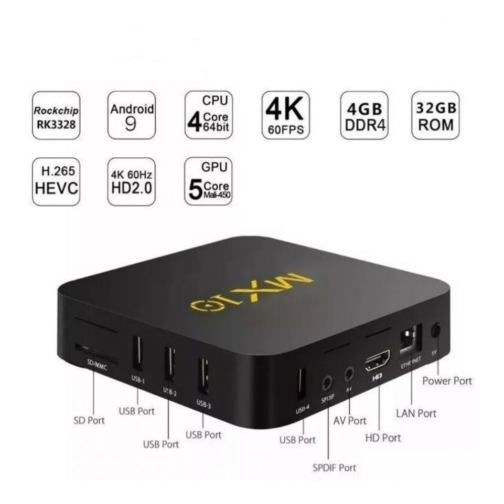 Android Tv Box Mx10 Pro 4k Uhd 4gb Ram 32gb