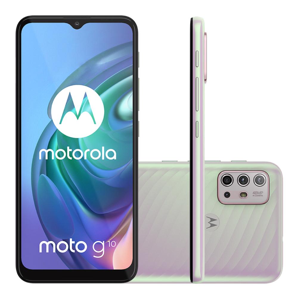 Smartphone Motorola Moto G10 XT2127 64GB Dual Chip Tela 6.5" 4G WiFi Câmera 48MP+8MP+2MP+2MP Branco