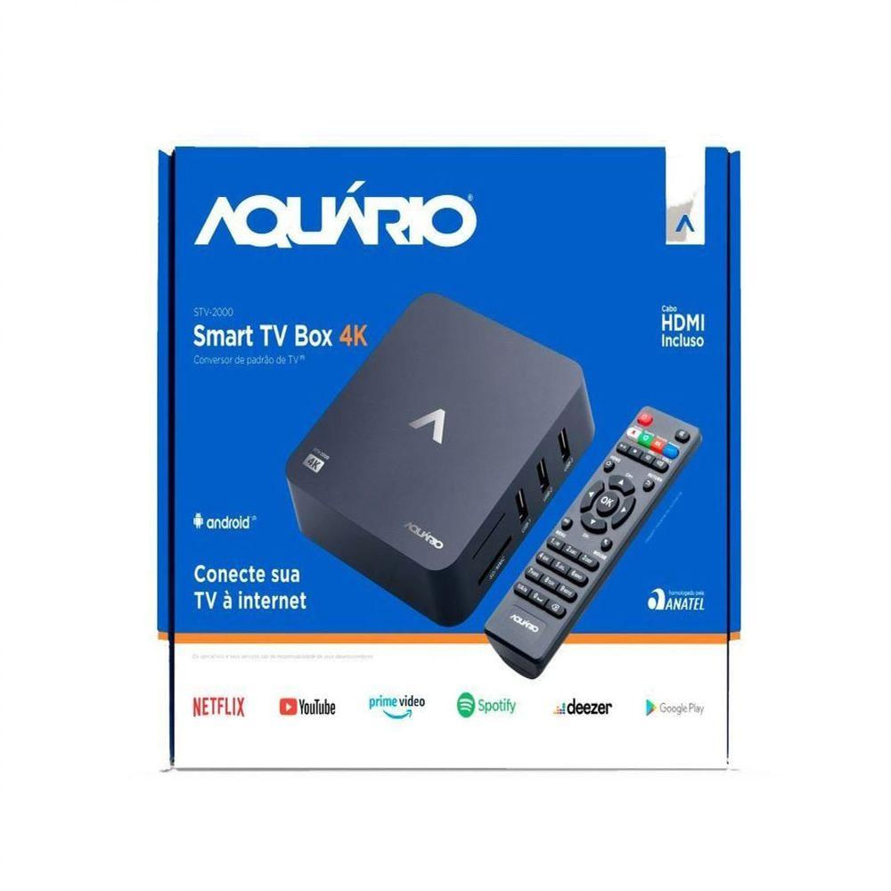 Smartv Tv Box 4k 8gb Stv-2000 Aquário