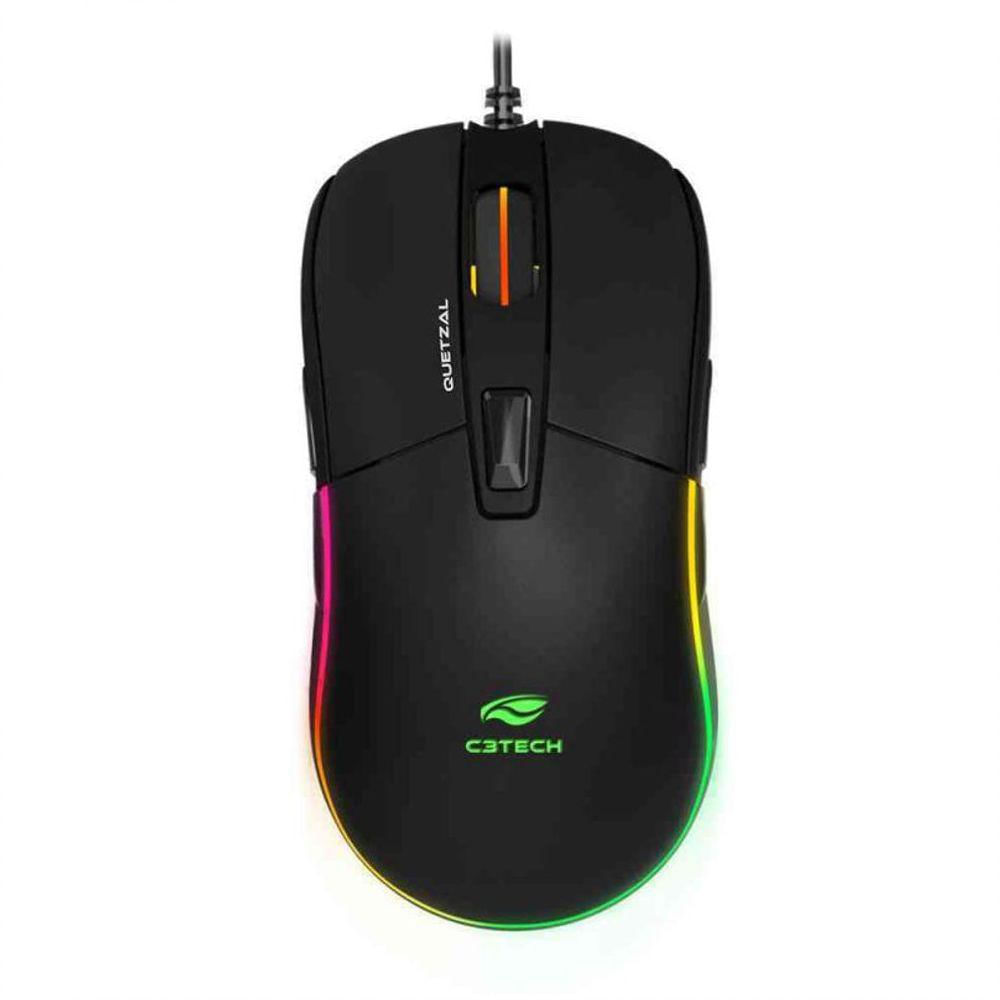 Mouse Gamer C3tech Usb Quetzal 5000 Dpi Ambidestro Mg-510bk