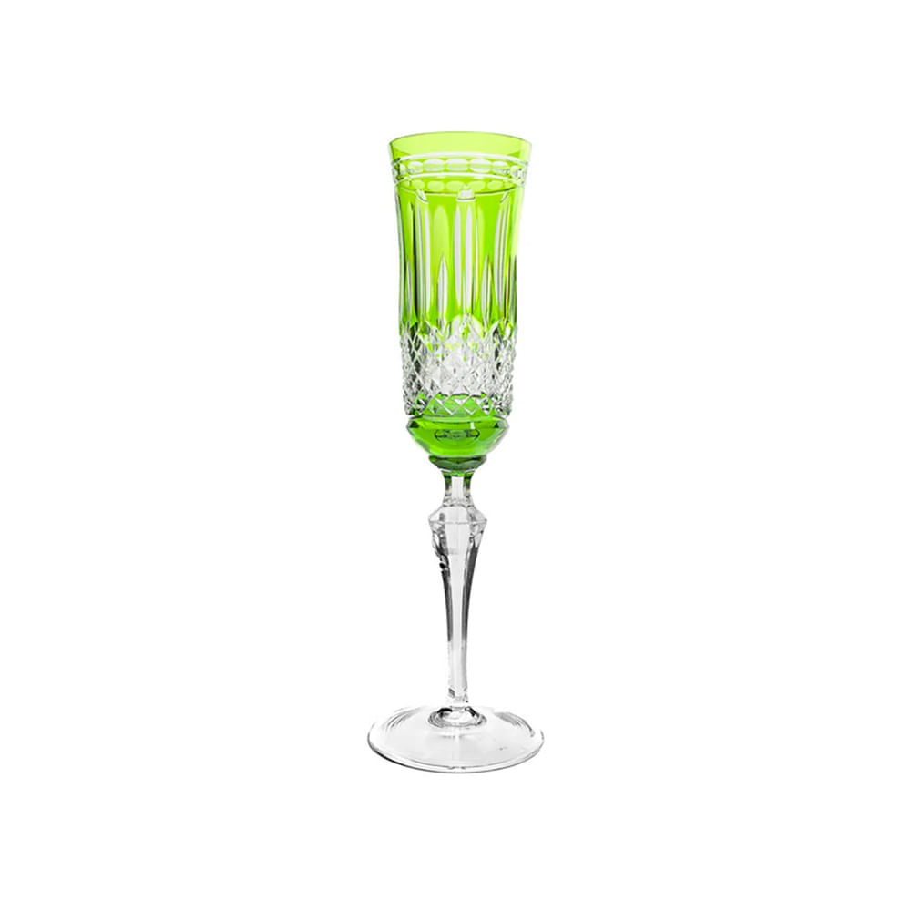 Taça de champanhe em cristal Strauss 240ml verde claro