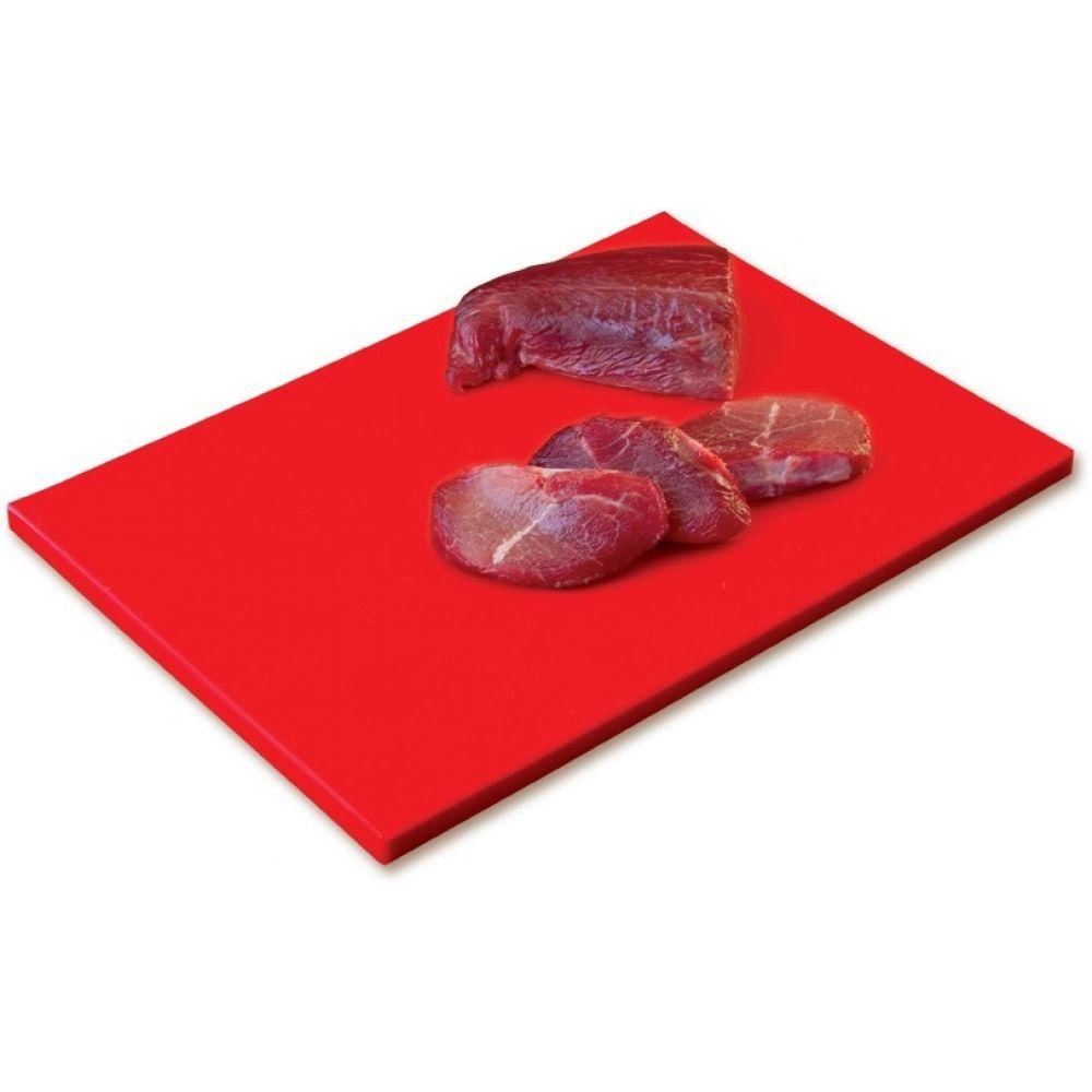 Tábua de Corte Polietileno Vermelha 60x40x1,5cm Futura