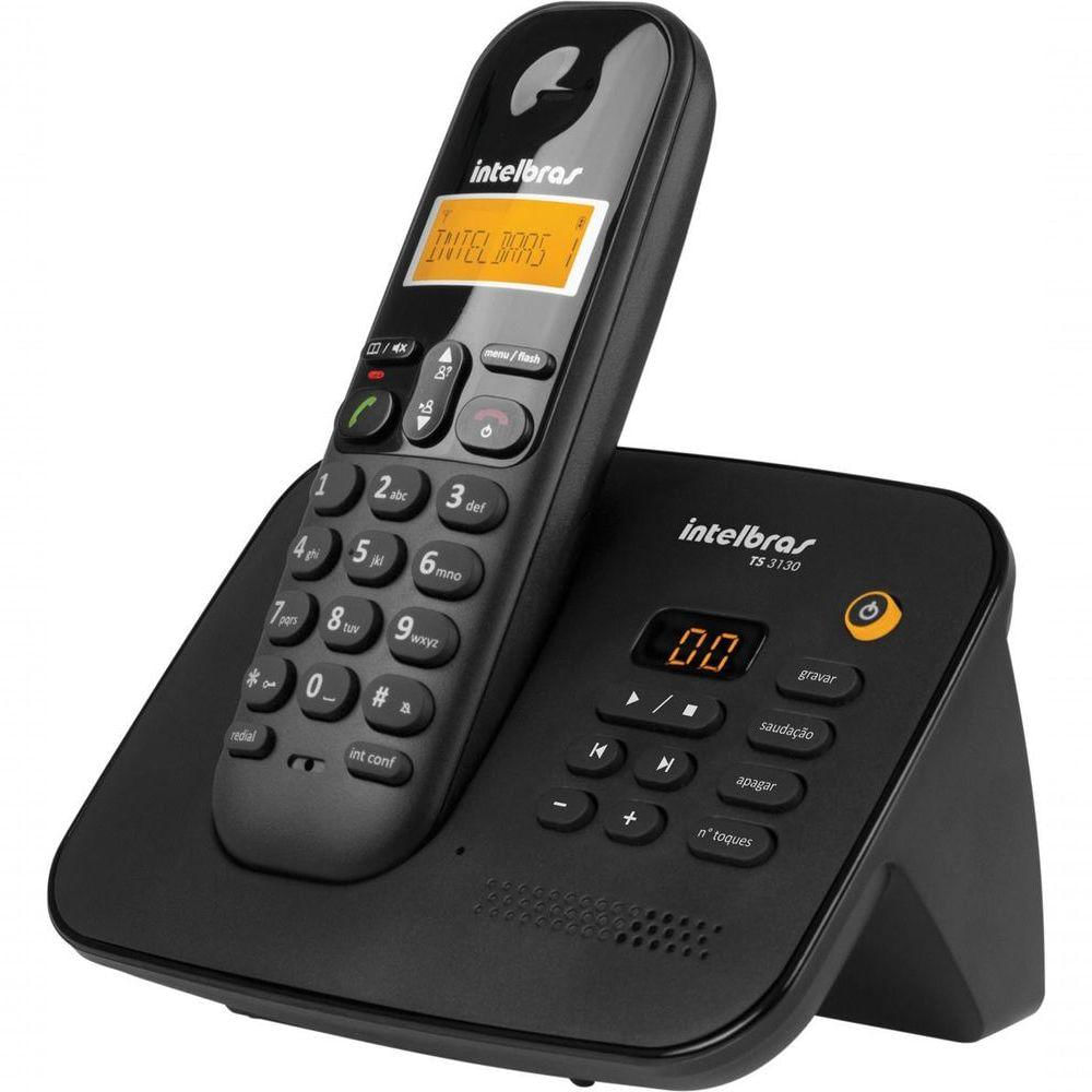 Telefone Sem Fio Digital C/ Secretária Eletrônica Ts 3130 Pr