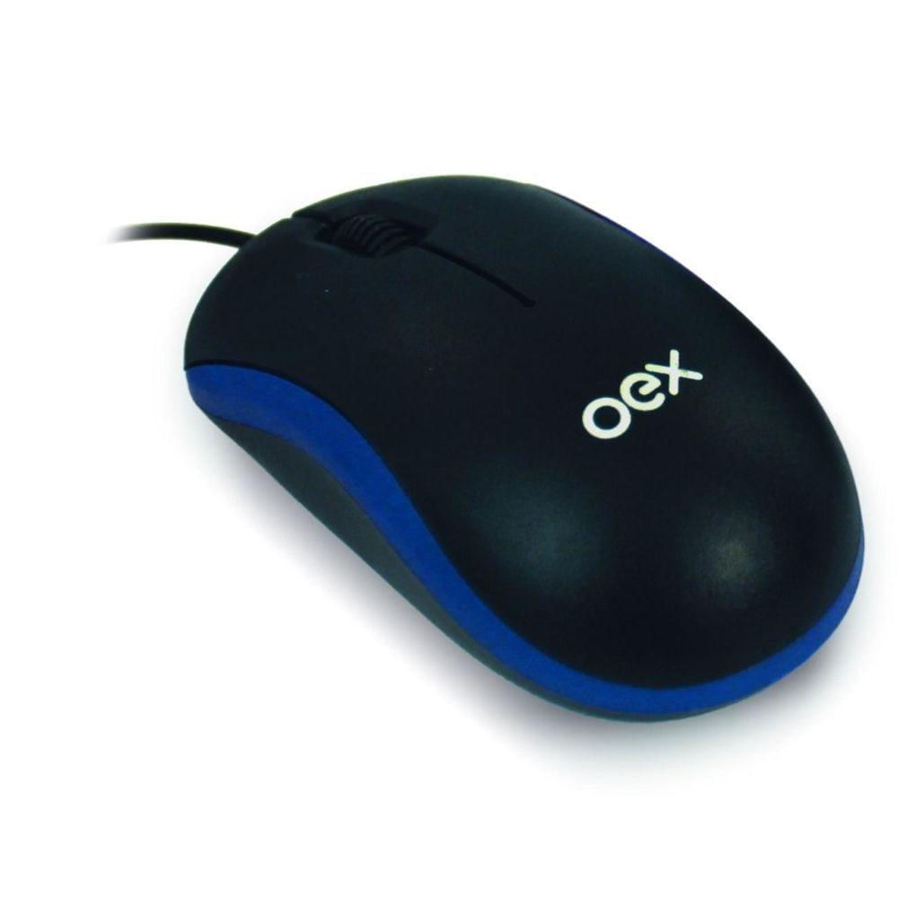 Mouse Optico Ms103 Preto/azul Usb 51.3702 Oex