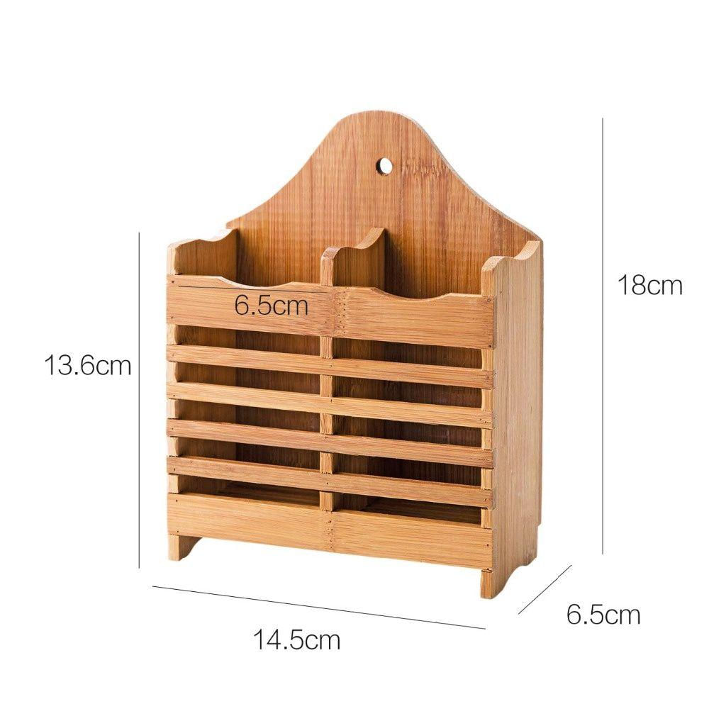 Porta Talheres De Bambu De Bancada Moderno Suspenso 15x20cm
