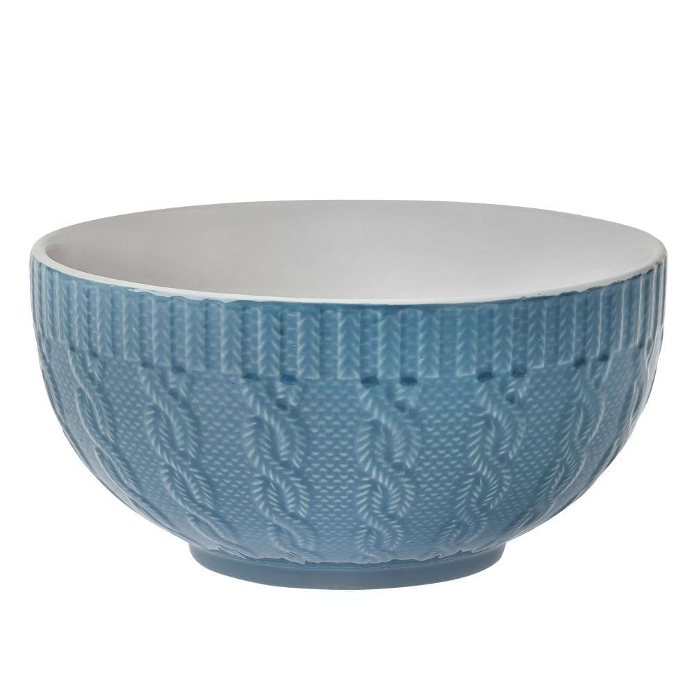 Bowl De Porcelana Textura Winter 540ml Azul