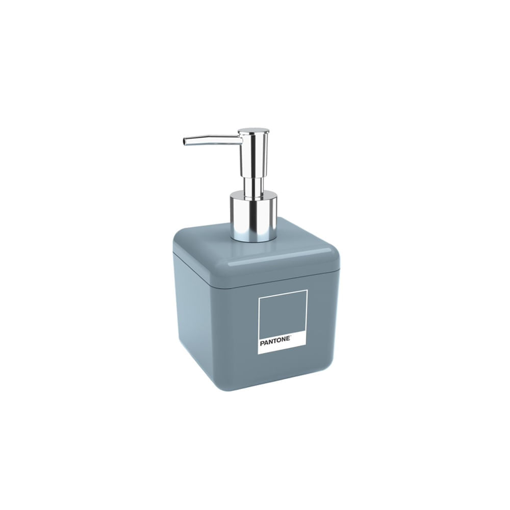 Porta-sabonete líquido poliestireno Coza Cube 330ml azul