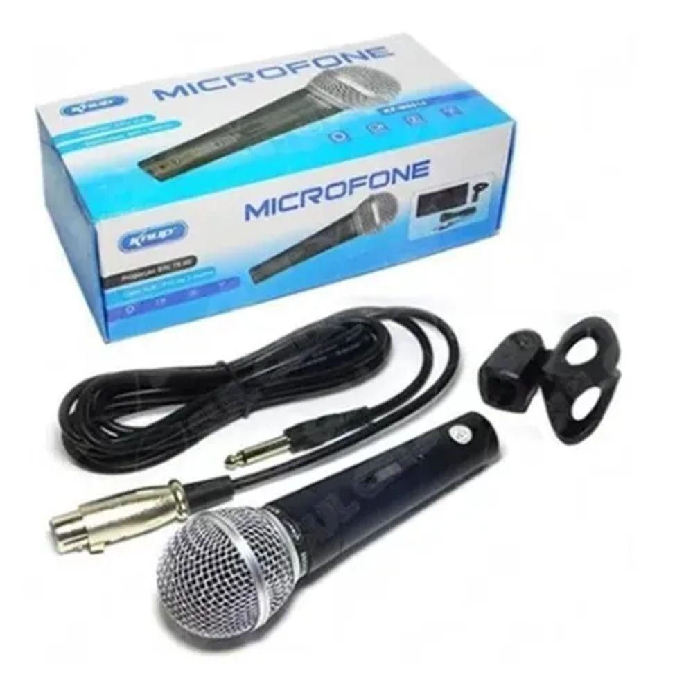 Microfone Profissional Metal Com Fio