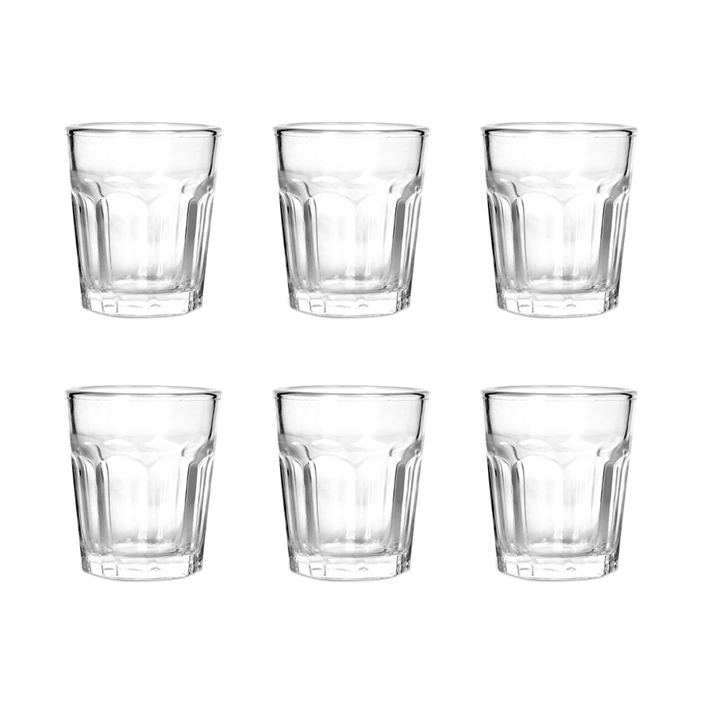 Jogo de copos em vidro dose Original Line Jade 50ml 6 peças