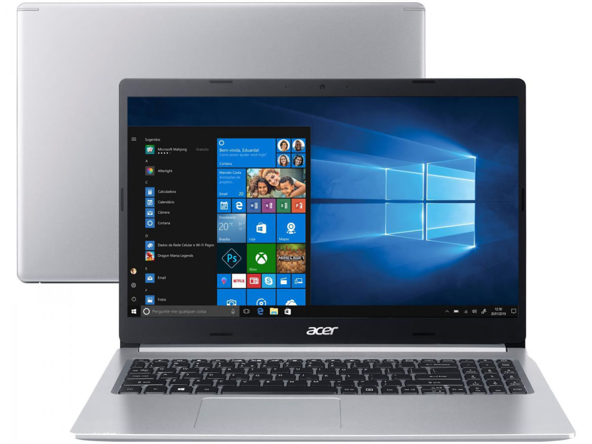 Notebook Acer Aspire 5 A515-54G-53GP Intel Core i5 - 8GB 256GB SSD 15.6? Placa NVIDIA 2GB Windows 10