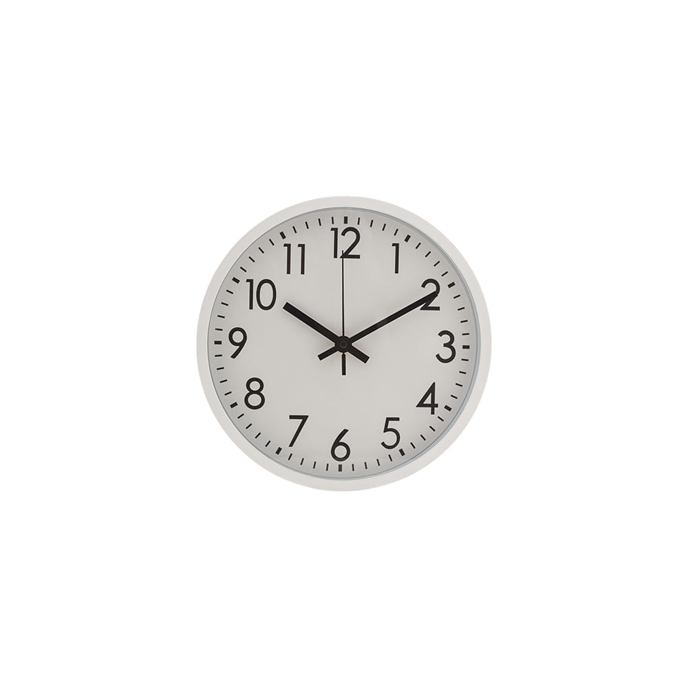 Relógio de parede em plástico Lyor Basic 24,4x3,8cm branco