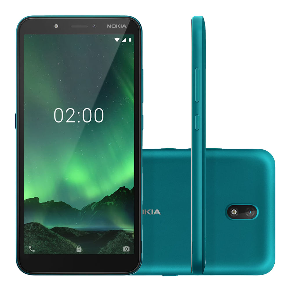 Smartphone Nokia C2 NK011 16GB Dual Chip Tela 5.7" 4G WiFi Câmera 5MP Verde