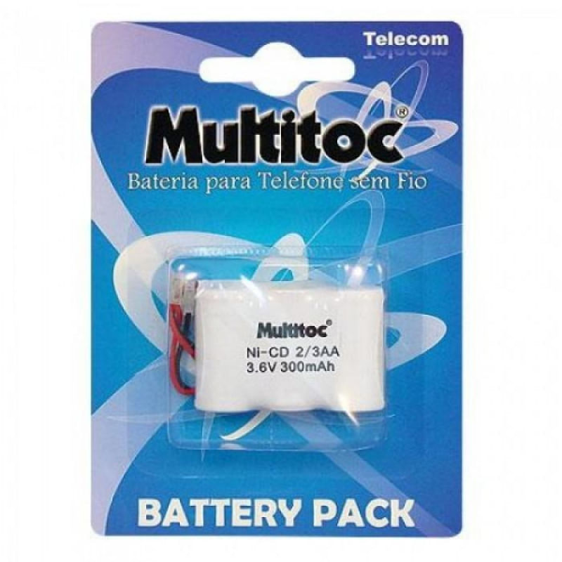Multitoc Bateria P/ Telefone S/ Fio 3,6X300MAH 2/ 3AA PLUG Universal