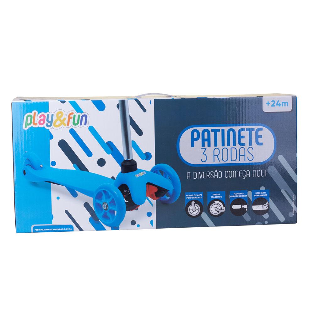 Patinete Infantil 3 Rodas Play & Fun Azul