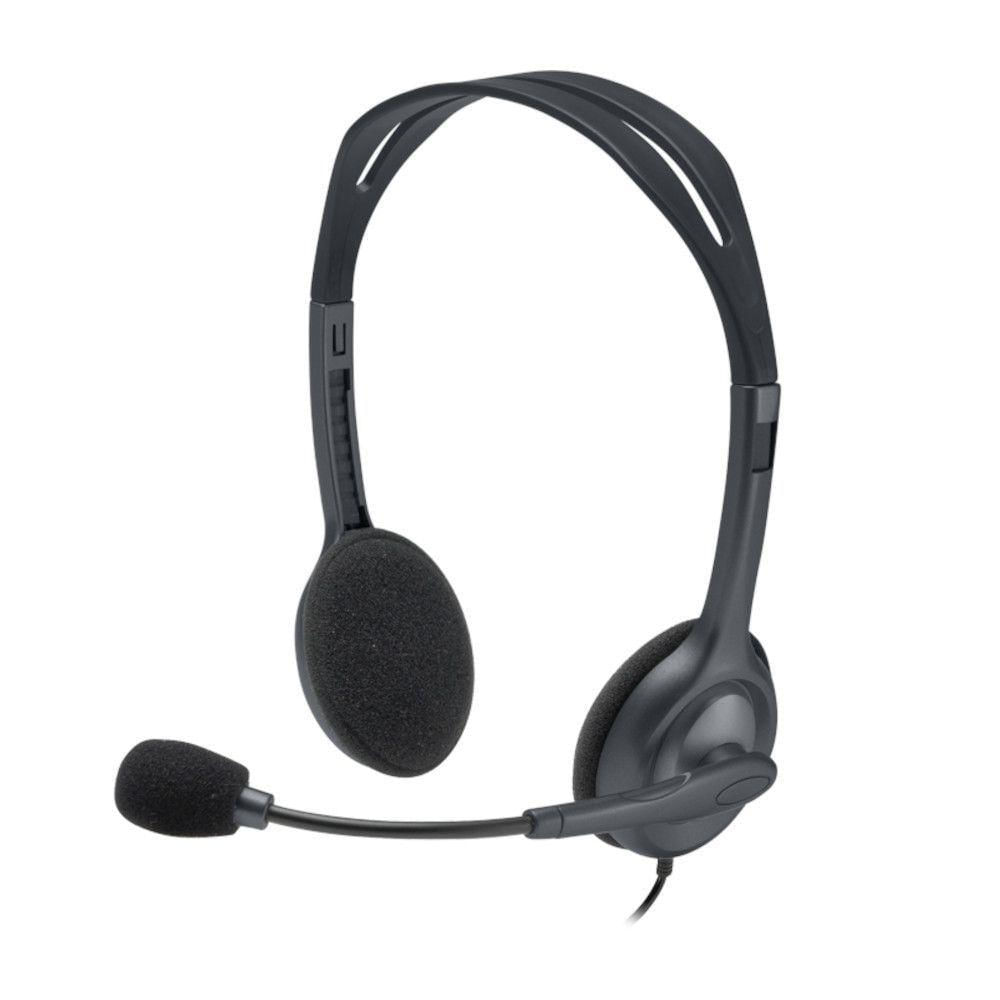 Headset Logitech H111 Stereo P3 Cinza 981-000612 Cinza