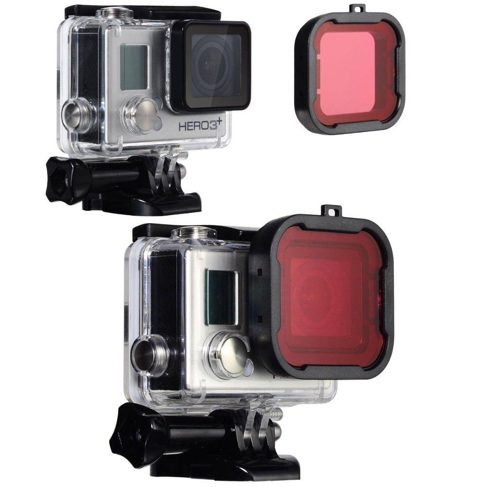 Filtro de Mergulho Vermelho para Câmeras Go-Pro Hero 3+, 4