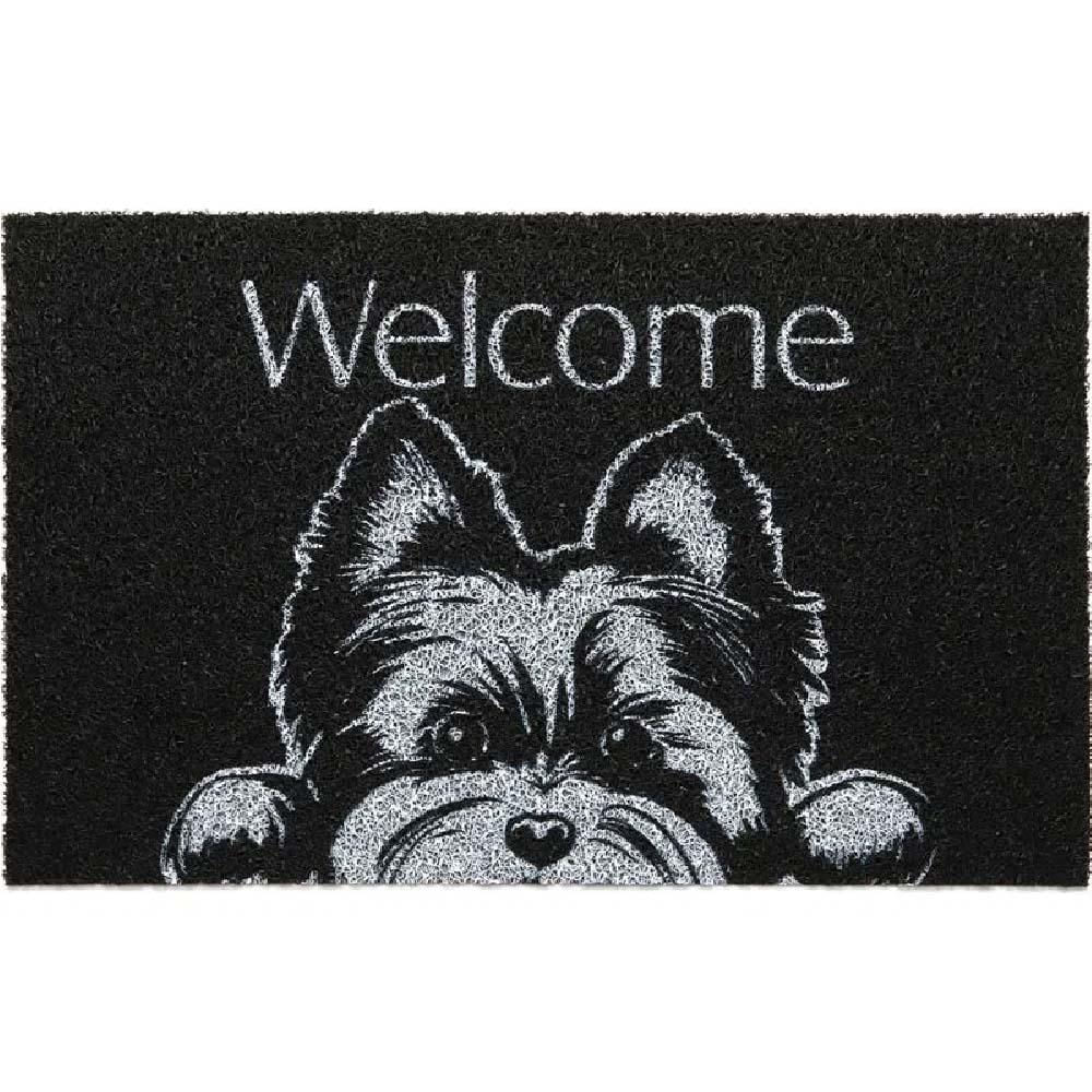 Capacho de Vinil Pet Dog Welcome Yorkshire 0,40X0,60M