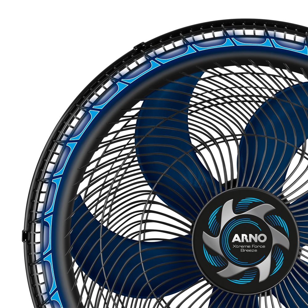 Ventilador de Mesa Arno 50cm Xtreme Force Breeze VB50 Preto com Azul 127V