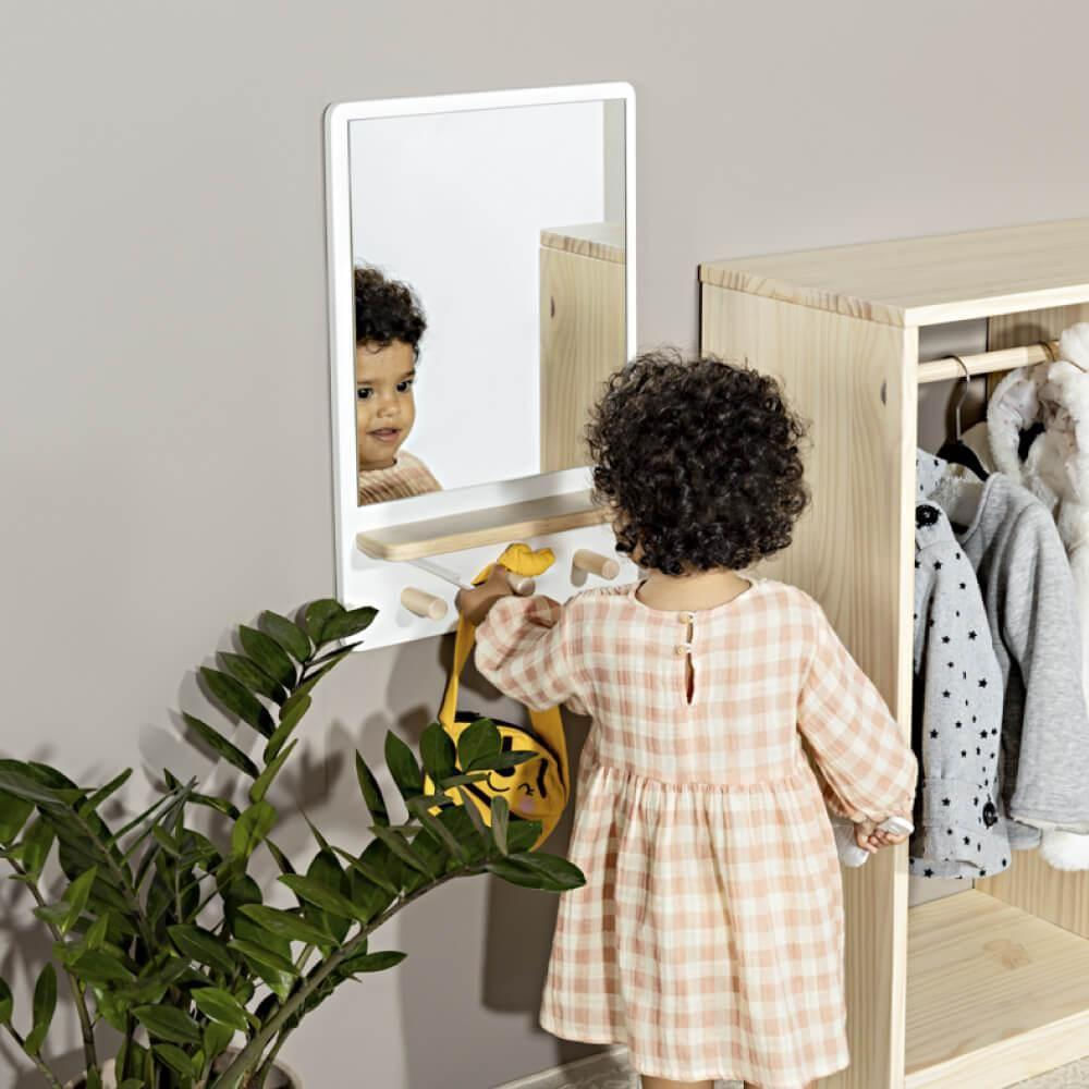 Espelho Com Moldura Montessoriano Infantil Branco