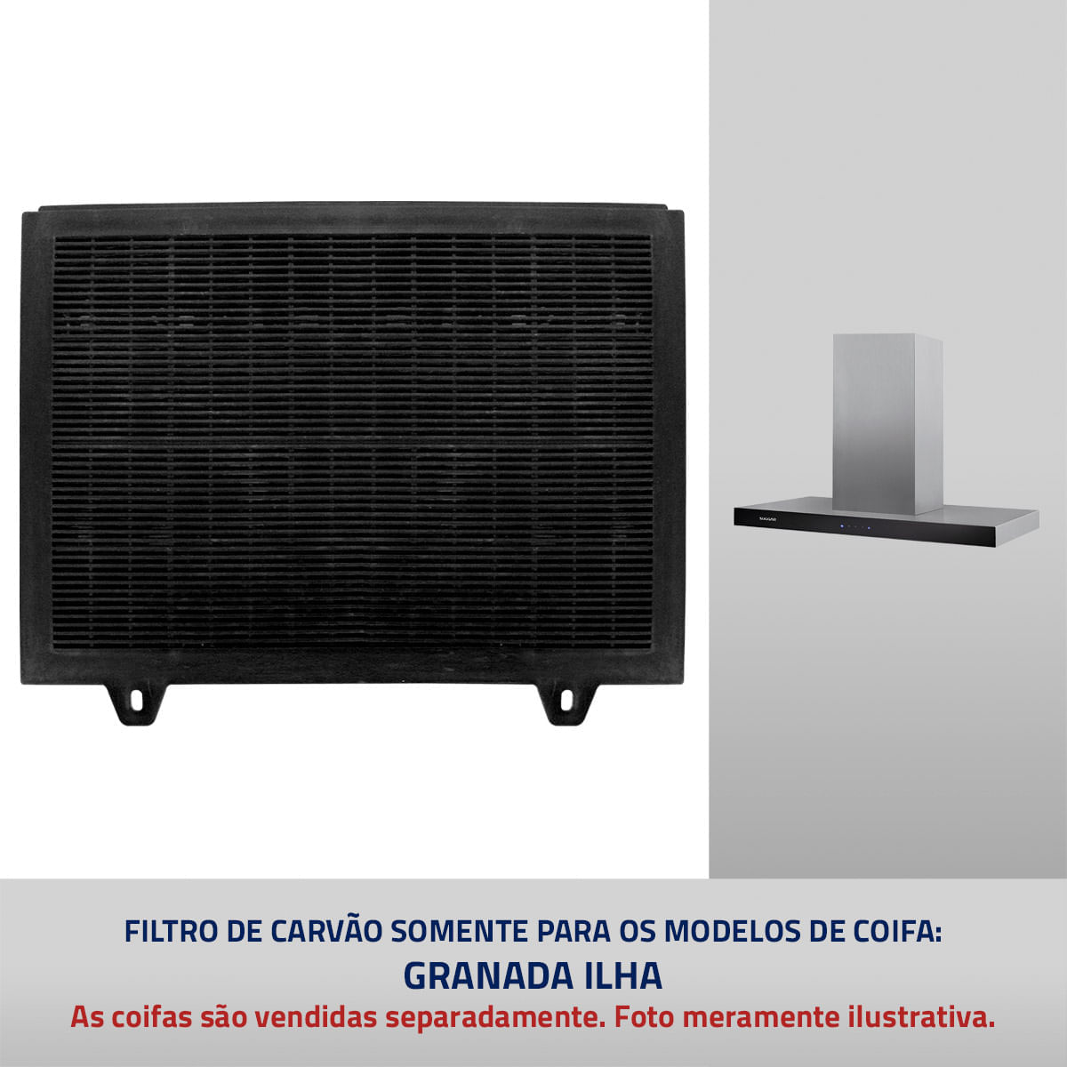 Filtro de Carvão para Coifa Suggar modelo Granada Ilha 4806529