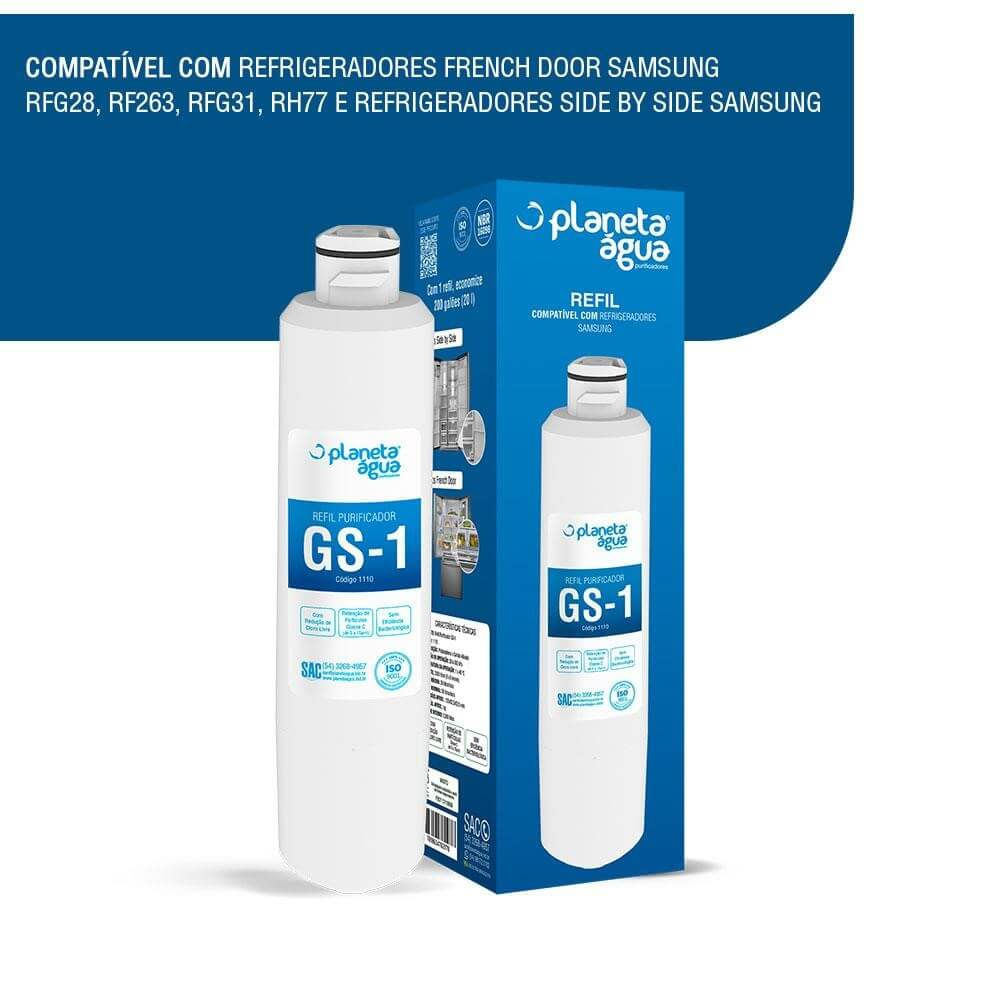 Refil Filtro Planeta Água compatível com French Door Samsung HAF-CIN-EXP