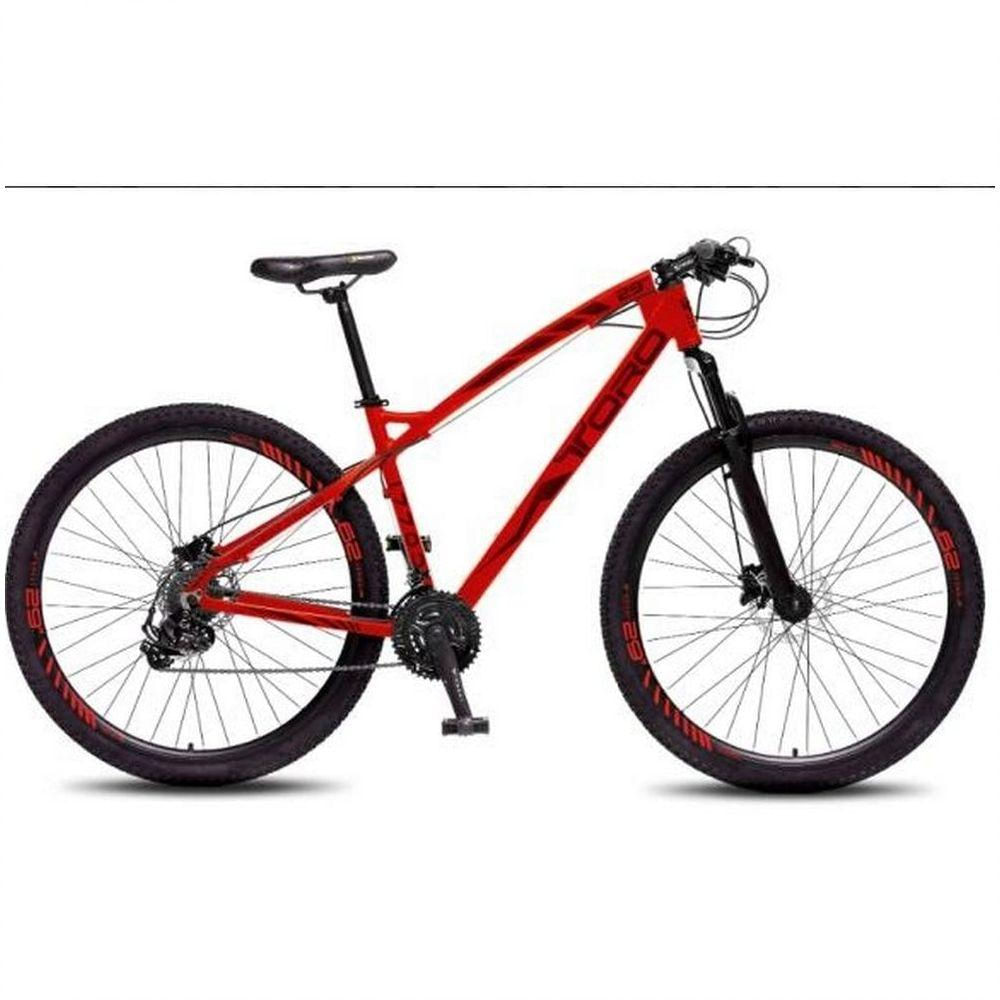 Bicicleta Colli Aro 29 Toro Alumínio 24 Velocidades Preto/Vermelho