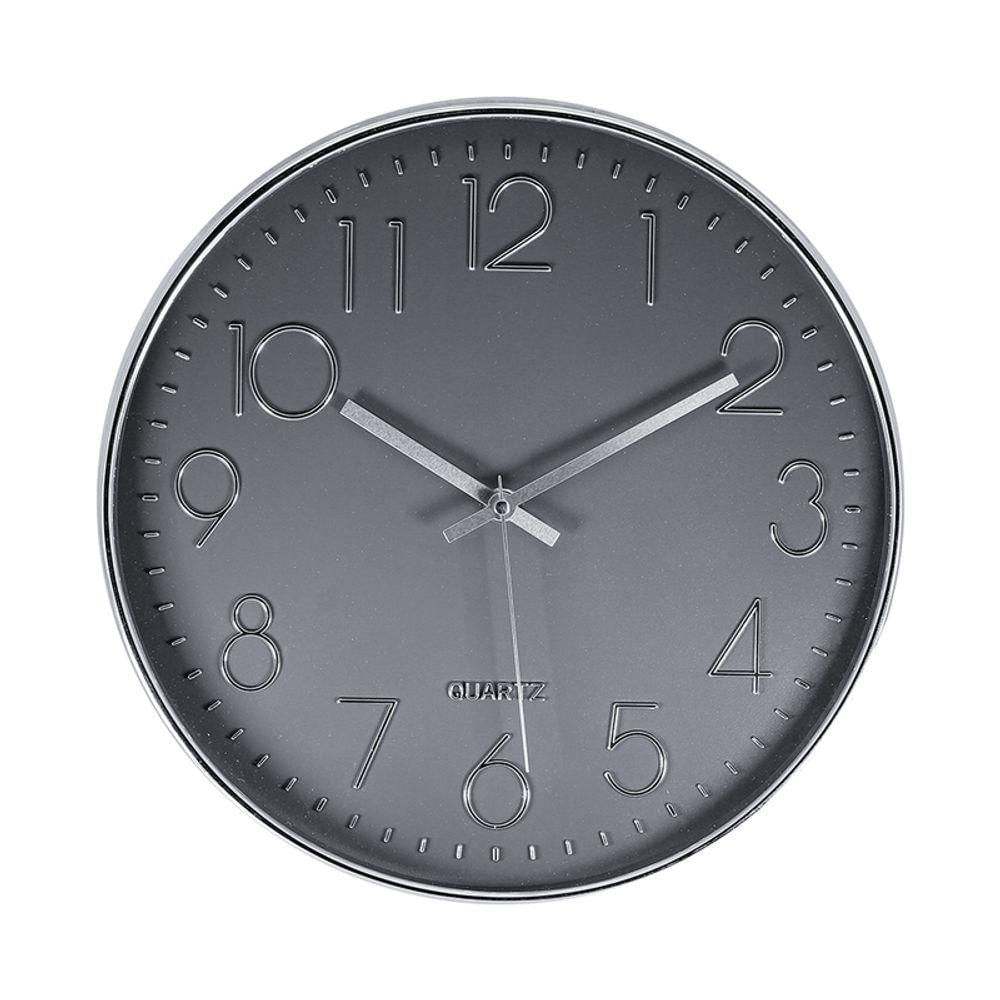 Relógio De Parede Yazi Cromado Requinte (prata)