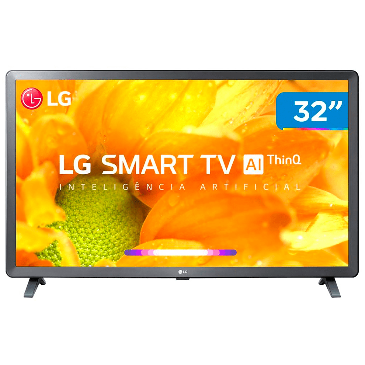 Smart TV LG LCD/LED 32LM625BPSB 32" HD HDR Ativo ThinQ AI Virtual Surround Sound Bivolt Ceramic Black