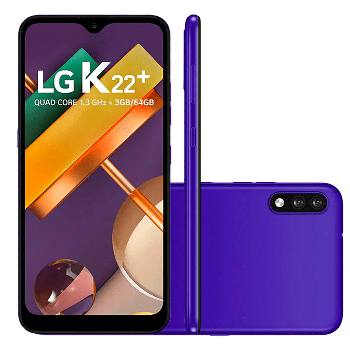 Smartphone LG K22+ LMK200BAW 3GB 64GB 6,2 13Mp+2Mp Quad-Core Azul