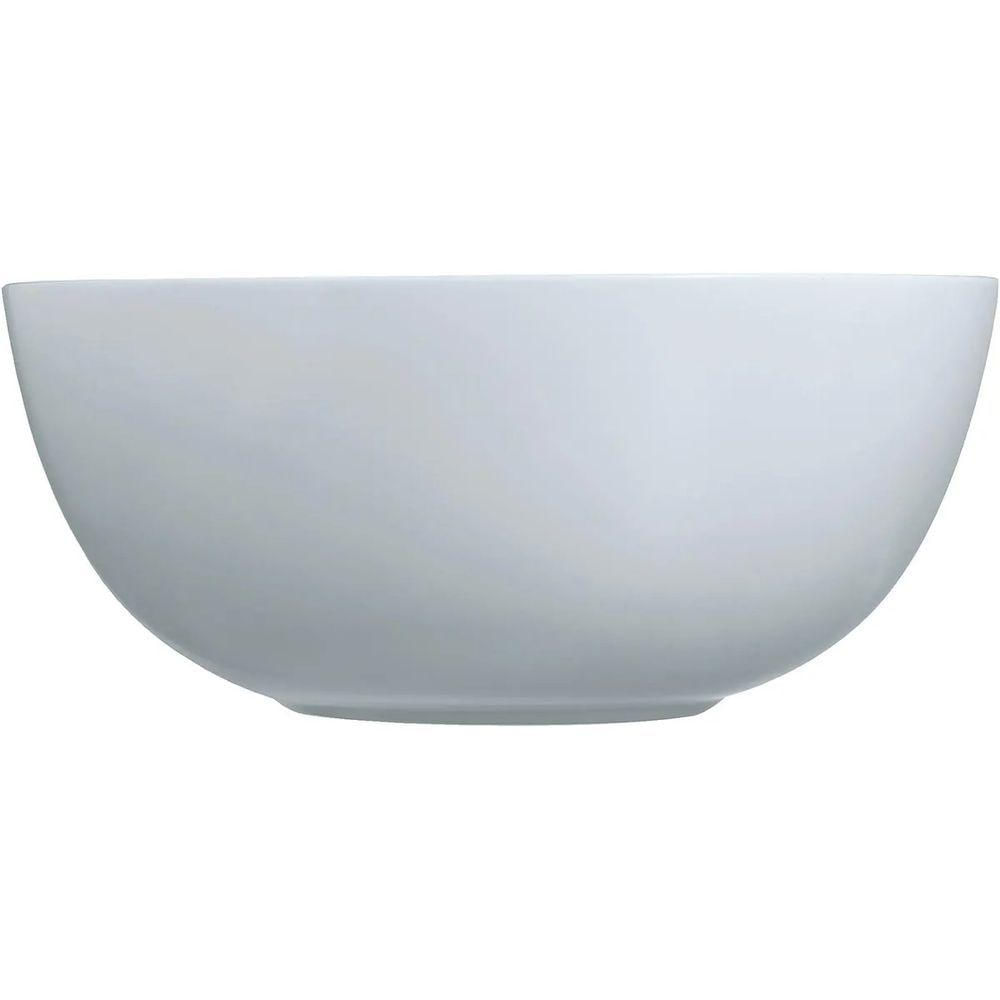 Saladeira / Bowl De Vidro Temperado Cinza 9x21x21cm 2L