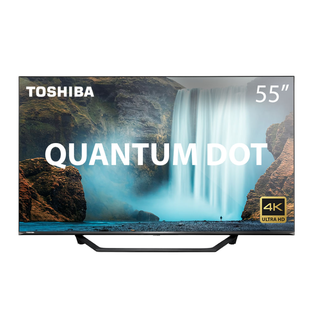 Smart TV 4K 55" Toshiba Quantum TB001 3 HDMI 2 USB Preta