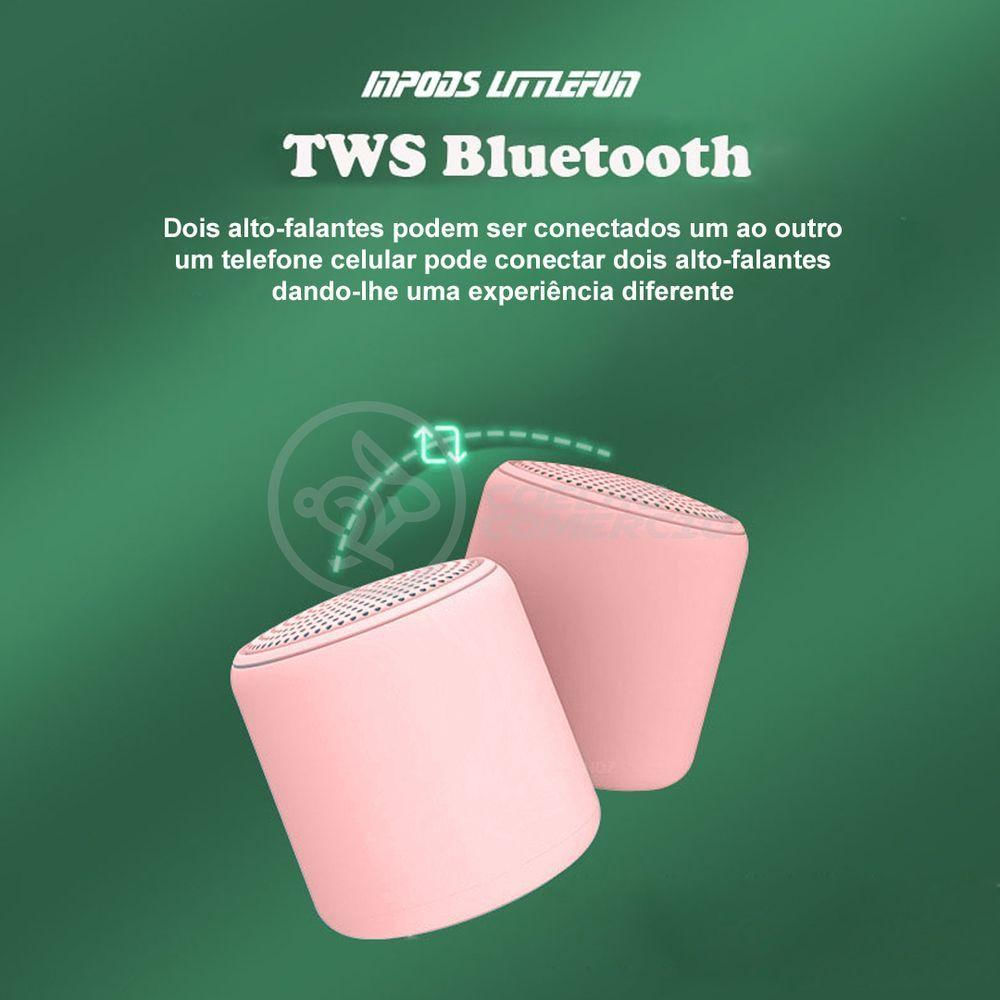 Mini Caixa De Som Wireless Speaker Potente Bluetooth Rosa