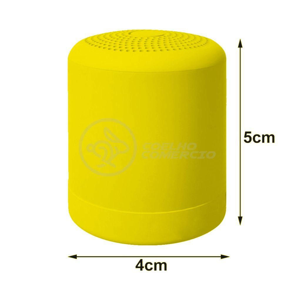 Mini Caixa De Som Wireless Speaker Potente Bluetooth Amarelo