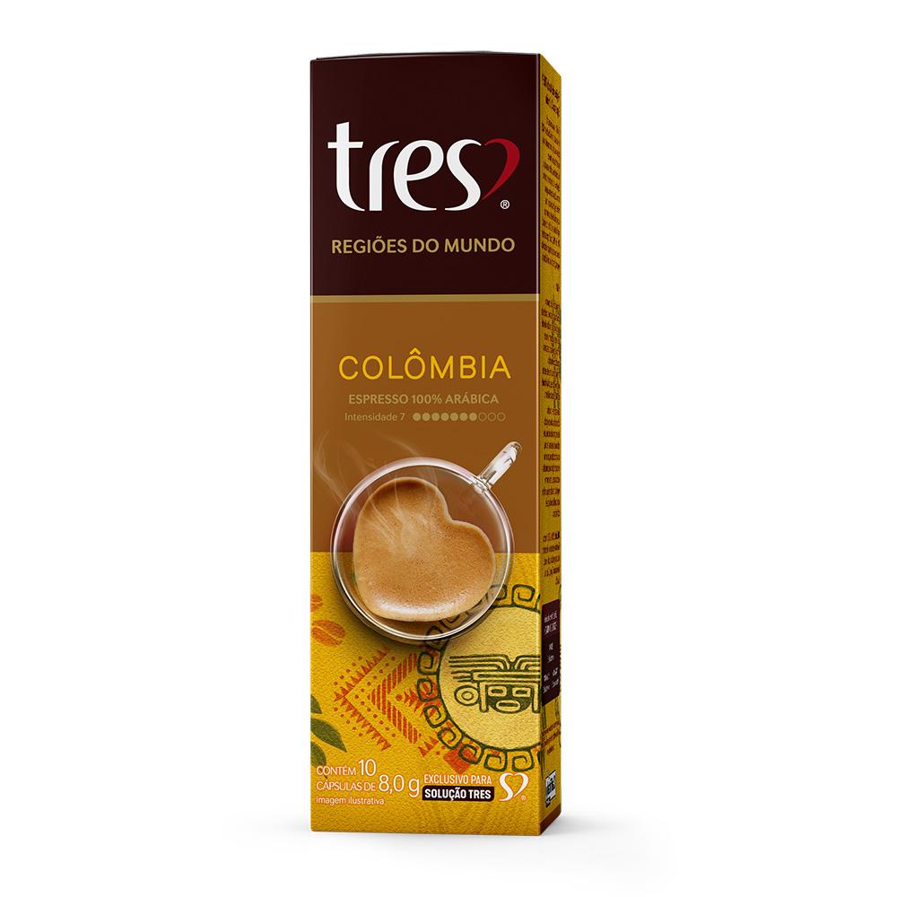 Cápsula para Cafeteira Expresso Tres Espresso Colômbia com 10 80g