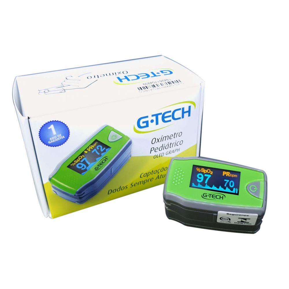 Oximetro de Pulso G-Tech OLED Pediatrico Verde