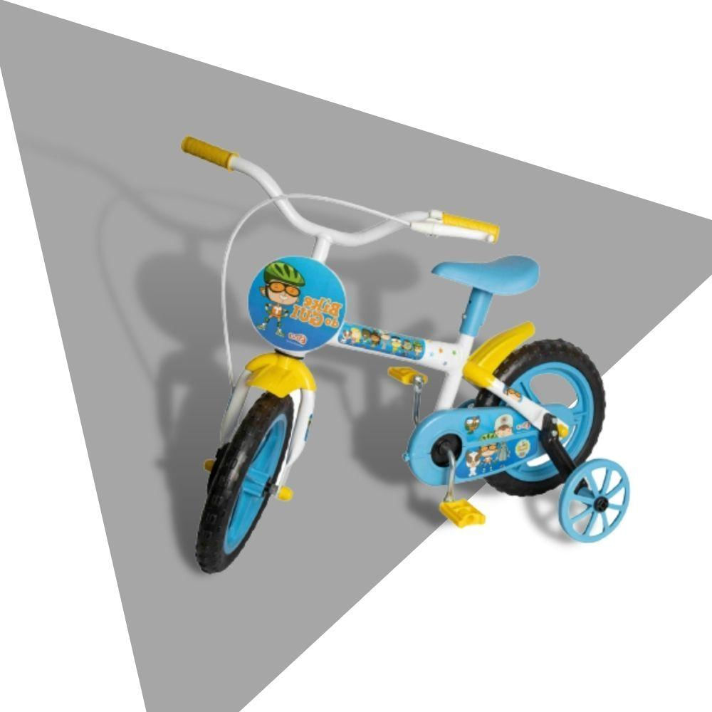 Bicicleta Infantil Aro 12 Brinquedo Azul/branco/amarelo